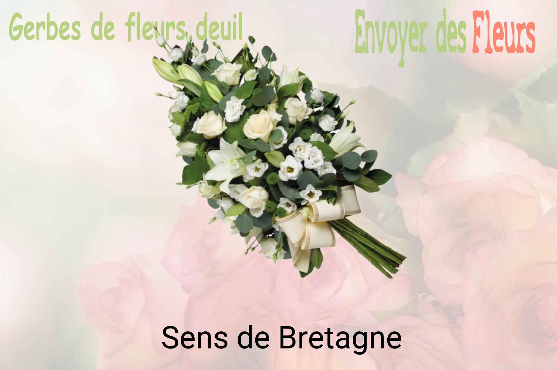 Gerbe de fleurs de deuil livrée à Sens-de-Bretagne
